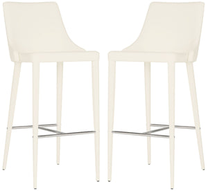 Summerset Bar Stool in White /Chrome Set of 2 #1331HW - 2 Separate Boxes
