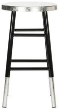 Load image into Gallery viewer, Single Kenzie Silver Dipped Black/Silver Counter Bar Stool #1337HW
