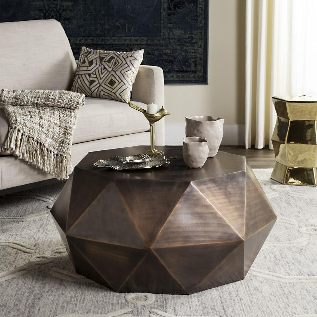 Astrid Iron Faceted Coffee Table #2018HW