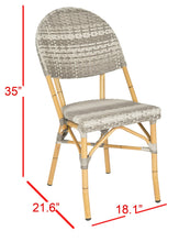Load image into Gallery viewer, Barrow Wicker Indoor-Outdoor Stacking Side Chair, Grey - Set of 2 (SB366)
