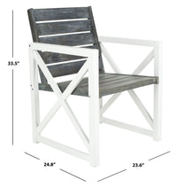 Load image into Gallery viewer, Irina White/Ash Grey Acacia Wood Outdoor Lounge Chair - Set of 2-Pack (SB363)
