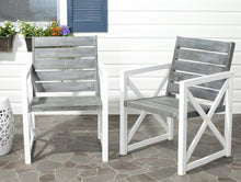 Load image into Gallery viewer, Irina White/Ash Grey Acacia Wood Outdoor Lounge Chair - Set of 2-Pack (SB363)
