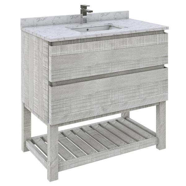 Formosa 36 in. W x 20 in. D x 35 in. H Bath Vanity in Ash BASE ONLY (2 Boxes),  MRM3323