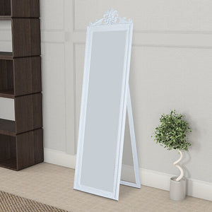 White Wooden Standing Mirror