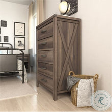 Load image into Gallery viewer, Brown Industrial Farmhouse 5 Drawer Chest MRM2469
