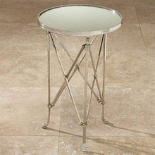 Load image into Gallery viewer, Global Views  Directoire Table in Nickel and Mirror 5105RR
