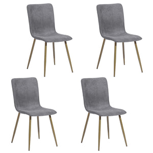 Scargill Gray Upholstered Textured Fabric Dining Chairs (Set of 4) 7513