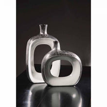 Load image into Gallery viewer, IMAX Riley Gray Small Metallic Vase 5120RR
