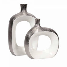 Load image into Gallery viewer, IMAX Riley Gray Small Metallic Vase 5120RR
