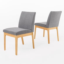 Load image into Gallery viewer, Kwame Dark Grey and Oak Dining Chairs (Set of 2), #6273
