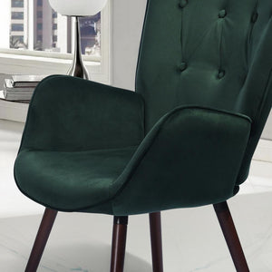 Kas Green Velvet Tufted Arm Chair 7491