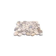 Load image into Gallery viewer, Sliced Pebble Tile Light Grey Honed Pebble Mosaic Tile 1256CDR (4 boxes)
