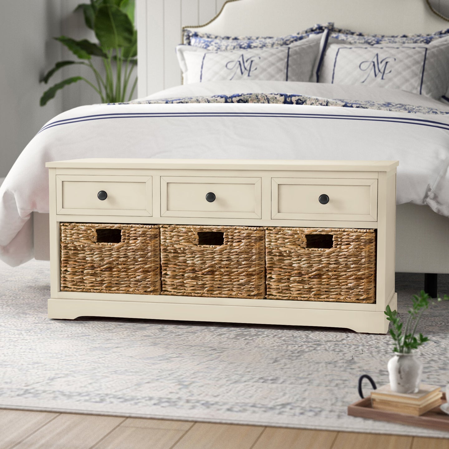 Ardina Drawer Storage Bench Rosie Mae *AS IS #1179HW