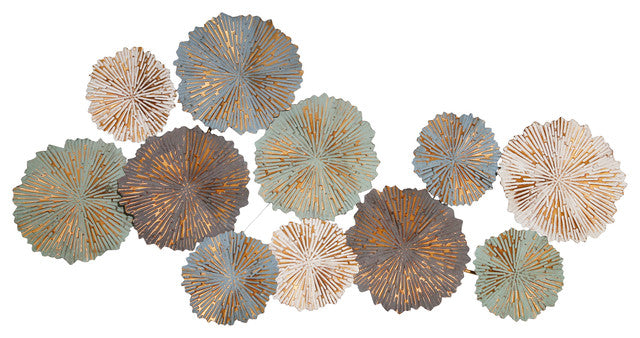 Sagebrook Home Multicolor Metal Circles Wall Decor, #6399