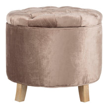 Load image into Gallery viewer, Amelia Mink Brown Storage Ottoman #936HW
