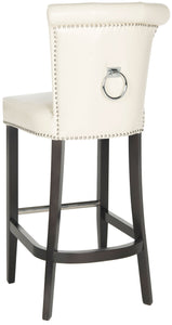 Single Addo Ring Flat Cream Upholstered Bar Stool  #1336HW