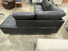 Load image into Gallery viewer, Aberdale 109&quot; Wide Faux Leather Right Hand Facing Corner Sectional with Ottoman
