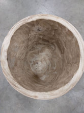 Load image into Gallery viewer, 15 1/2in Paulownia Wood Cylinder Planter
