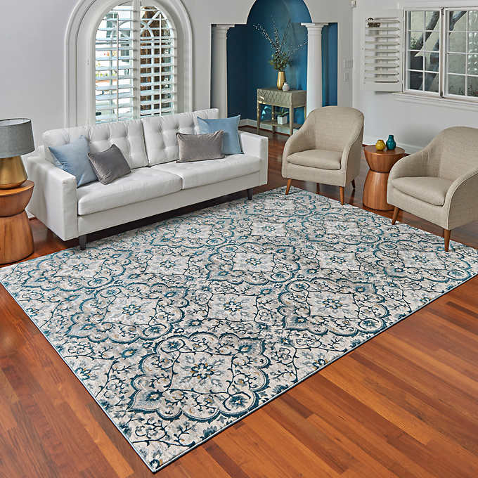 Centenno Medallion Blue Area Rug 7'10