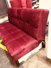 Load image into Gallery viewer, Kilim Armless Burgandy Red Sleeper Futon sofa
