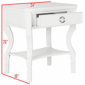 Kira 1 - Drawer Solid Wood Nightstand White(2759RR)