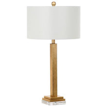 Load image into Gallery viewer, Perri 30 in. Gold Candlestick Crystal Base Table Lamp with Off-White Shade (Set of 2) - #137CE
