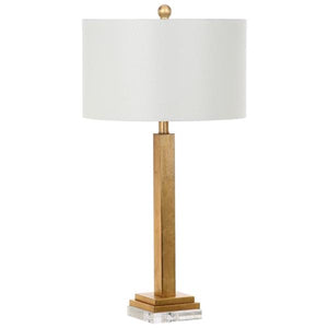 Perri 30 in. Gold Candlestick Crystal Base Table Lamp with Off-White Shade (Set of 2) - #137CE