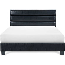 Load image into Gallery viewer, Hudson Leather Upholstered Bed Queen Black(296)
