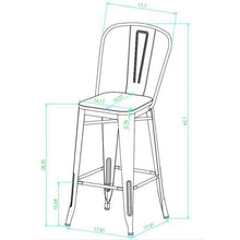 Load image into Gallery viewer, Carlisle Barstool with Wood Seat Matte 2pk White(1212- 2 boxes)
