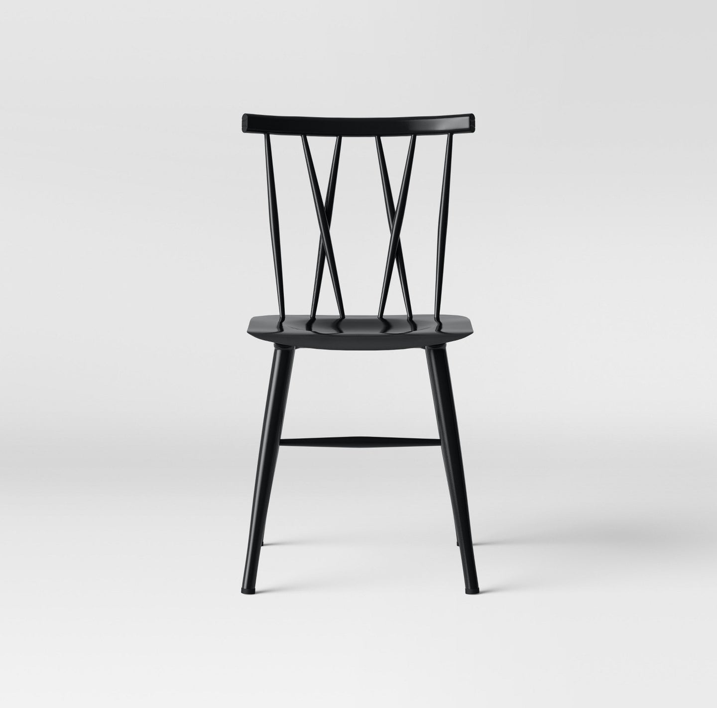 Becket Metal X Back Dining Chair Black #4161