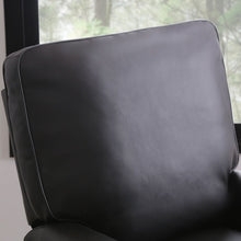 Load image into Gallery viewer, Faux Leather Manual Pushback Recliner Black #612HW
