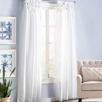SET OF 2 Rivau Solid Regular Tab Top Curtain panel  #8nd
