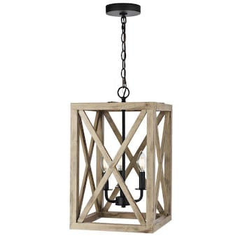 Safavieh Rabea Black Farmhouse Geometric LED Pendant Light - Set of 2 - #124CE