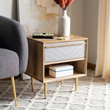 Load image into Gallery viewer, Safavieh Leni Natural/Brass Nightstand(1765RR)
