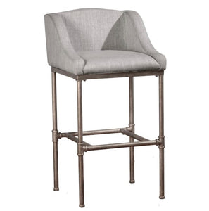 Dillon Metal 35.25 in. Textured Silver Counter Height Stool 2912AH