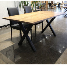 Load image into Gallery viewer, Romilly Solid Wood Dining Table with Black Finishes 158CDR
