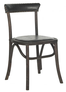 Kenny Dining Chairs with Nailhead Trim Antique Black/Oak Set of 2 (2661RR)