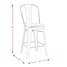 Load image into Gallery viewer, Logan Gray/Brown  Bar Stool (Set of 2) 1785CDR
