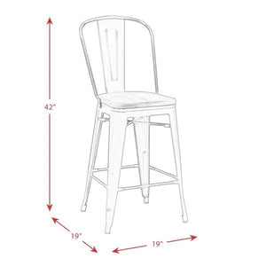 Logan Gray/Brown  Bar Stool (Set of 2) 1785CDR