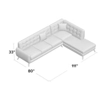 Load image into Gallery viewer, Millette 111" Wide Left Hand Facing Sofa &amp; Chaise 2100CDR

