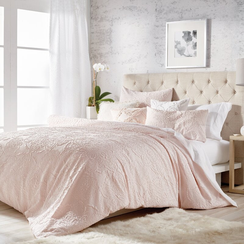 Alizeh Comforter Set King Blush Pink(1269)