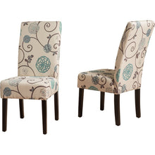 Load image into Gallery viewer, Olin Upholstered Side chair Set of 2 Blue/White floral(1773RR)
