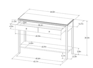 Gray Wood Writing Desk With Drawers #9645