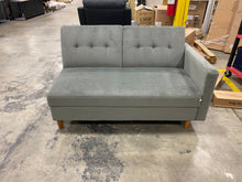 Load image into Gallery viewer, Hartford Storage Sectional Futon  in Gray Chenille (Chaise is Missing)  #2220HW - OUT OF BOX
