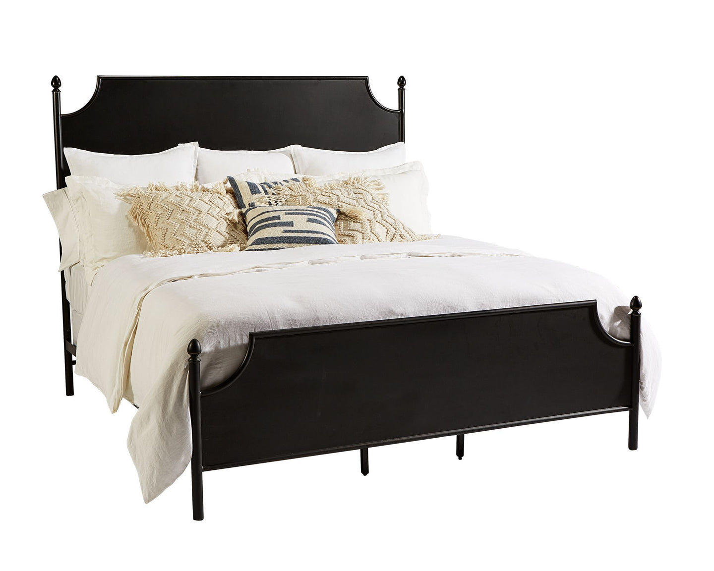 Magnolia Home Manor Cathedral Queen Headboard Panel Bed By Joanna Gaines Black  285CDR
