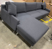 Load image into Gallery viewer, 117&quot; Charcoal Gray Sectional with Reversible Chaise
