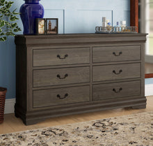 Load image into Gallery viewer, Emily 6 Drawer Double Dresser-Antique Grey
