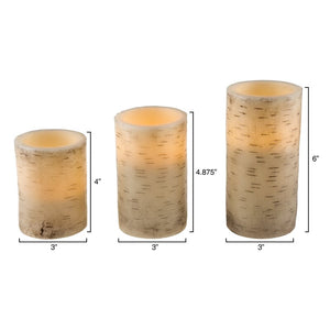 3 Pieces Vanilla Scented Flameless Candle Set(1716RR)