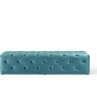 Load image into Gallery viewer, Modway Amour Tufted Velvet 72&quot; Upholstered  Bench in Sea Blue #291HW
