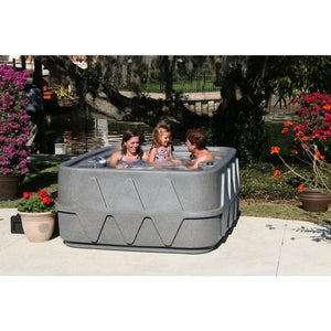 Select 400 4-Person Plug and Play Hot Tub with 20 Stainless Jets and LED Waterfall in Graystone(532)